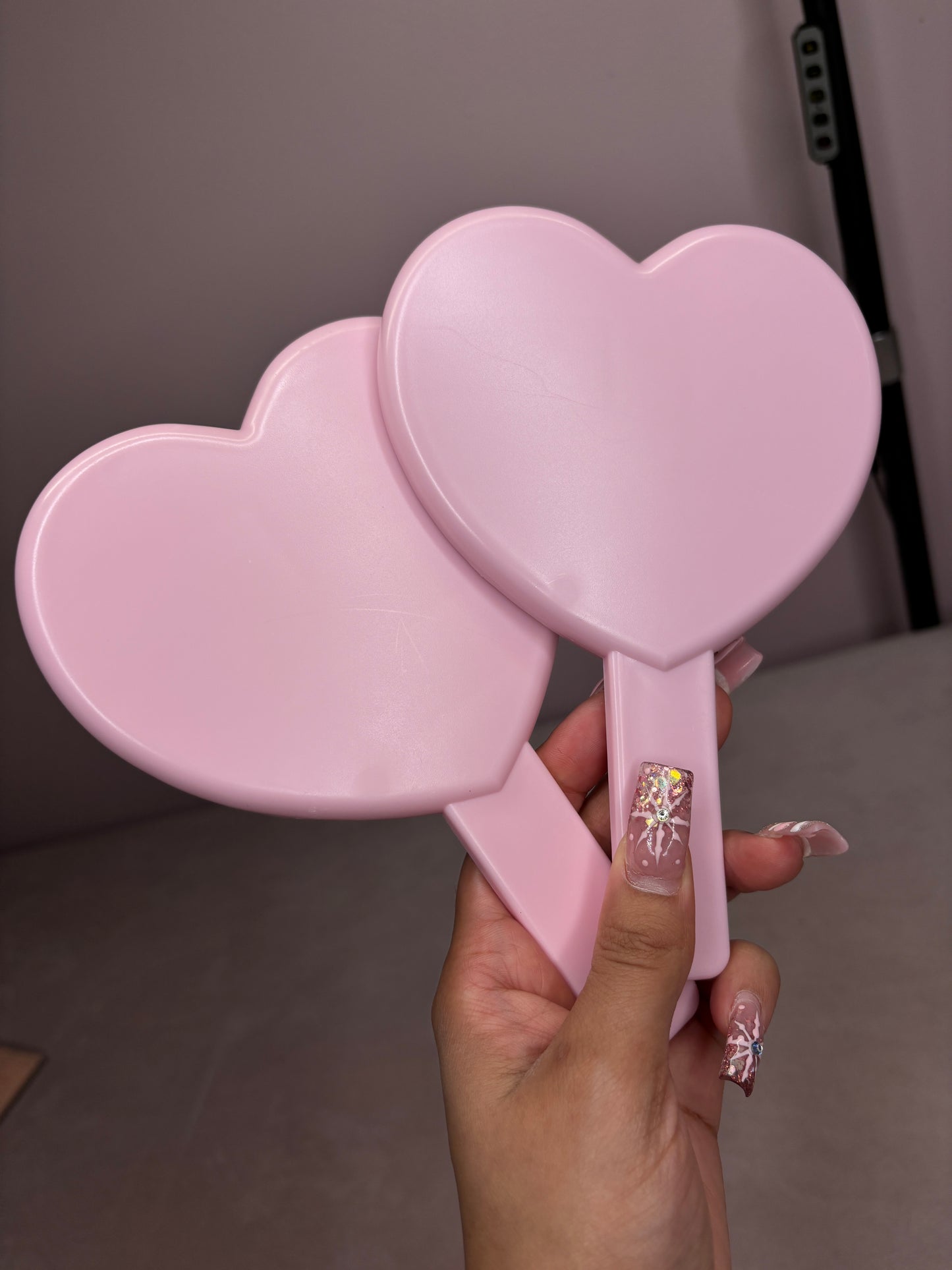 Pink Heart Mirror